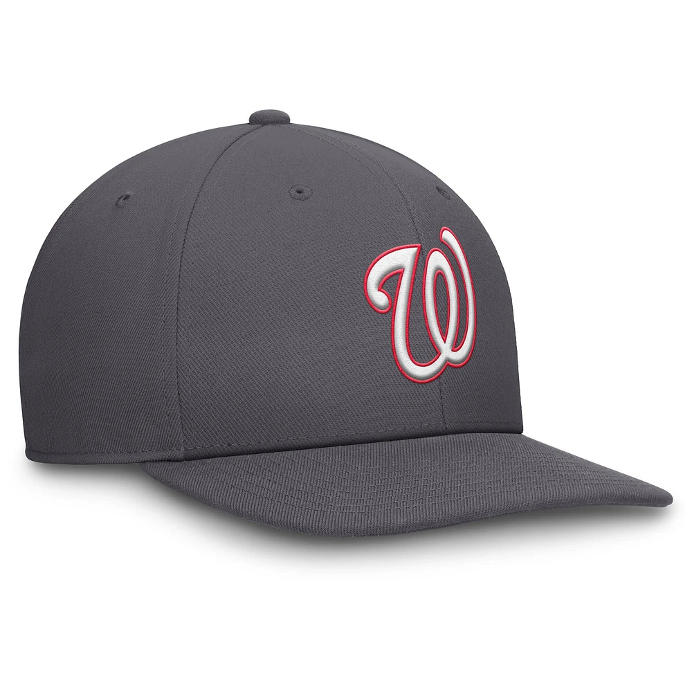 Men's Nike Gray Washington Nationals Pro Performance Snapback Hat