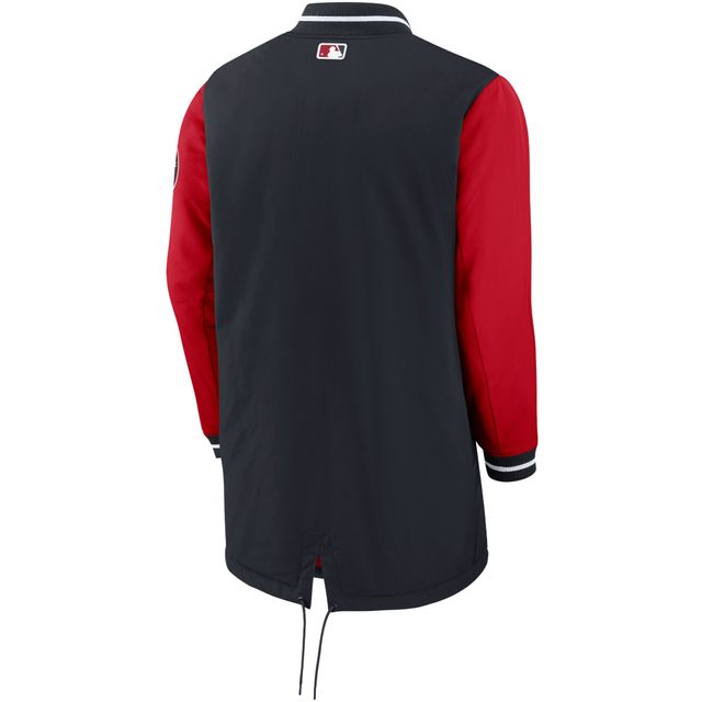 Veste entièrement zippée Nike pour hommes des Nationals de Washington Dugout Performance bleu marine