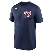Men's Nike Navy Washington Nationals Wordmark Legend Performance Big & Tall T-Shirt