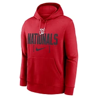 Men's Nike Red Washington Nationals Club Slack Pullover Hoodie