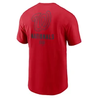 Men's Nike Red Washington Nationals Large Logo Back Stack T-Shirt