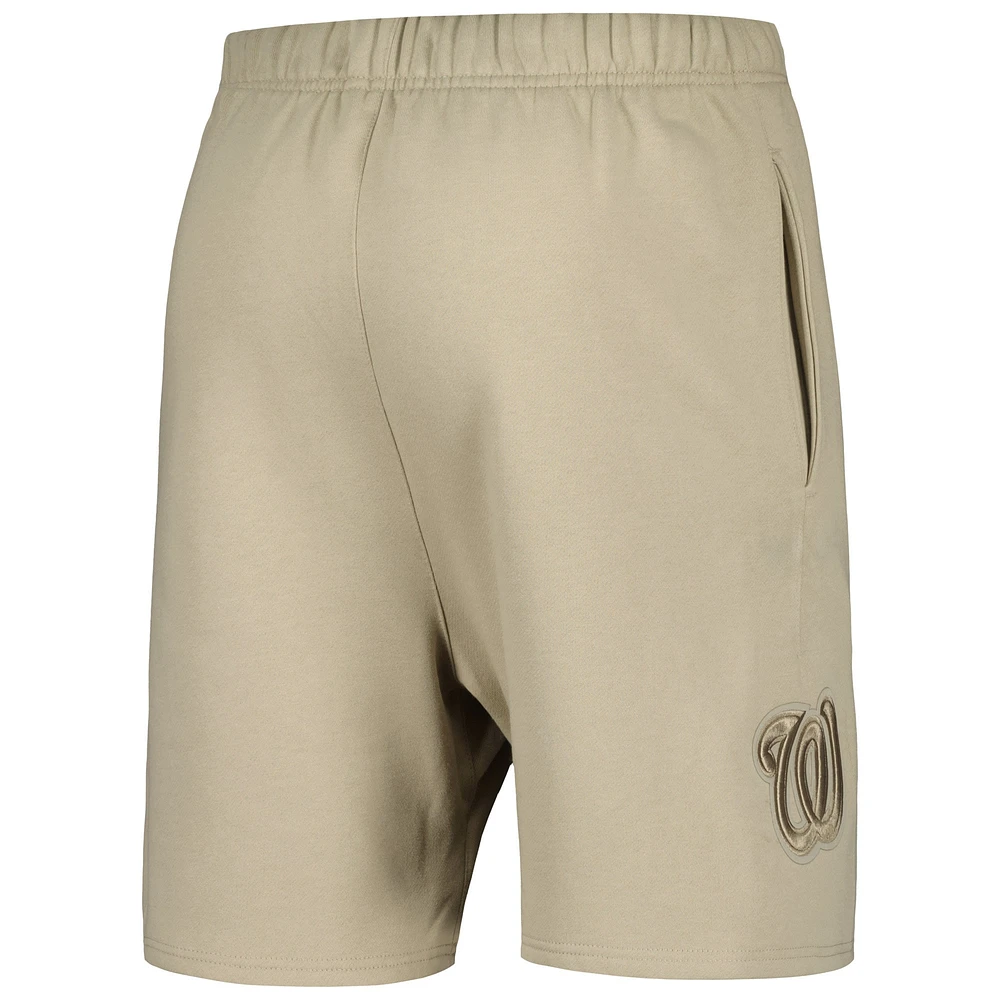 Men's Pro Standard Pewter Washington Nationals Neutral Fleece Shorts