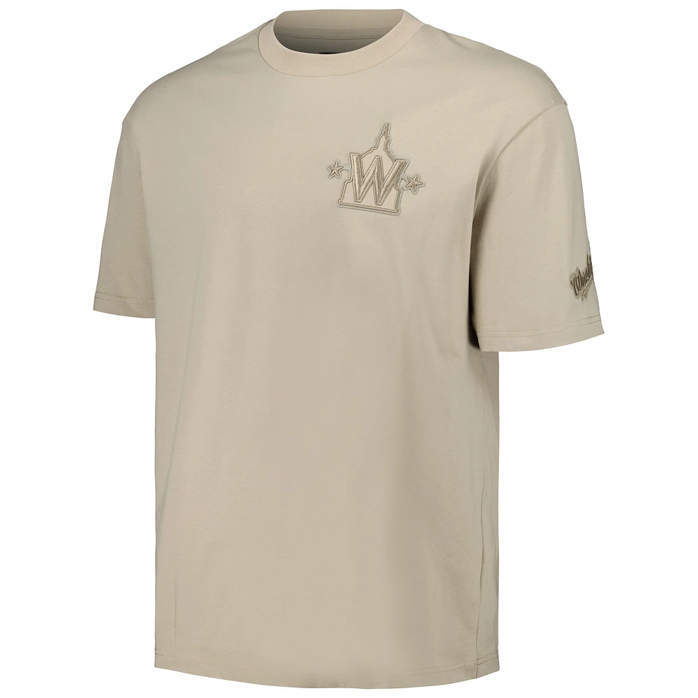 Men's Pro Standard Tan Washington Nationals Neutral Drop Shoulder T-Shirt