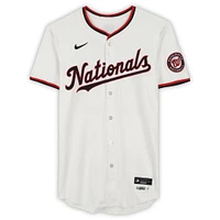 Nathaniel Lowe Washington Nationals Game-Used #33 White Nike Jersey vs. Philadelphia Phillies on March 27, 2025