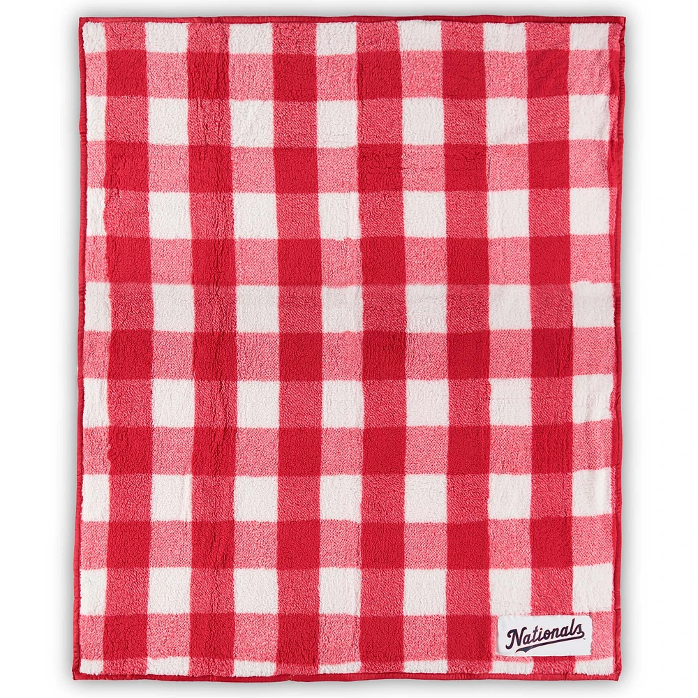 Washington Nationals 50'' x 60'' Buffalo Check Frosty Fleece Blanket