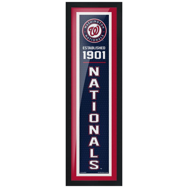 Nationals de Washington - 6 '' x 22 '' Oeuvre encadrée établie