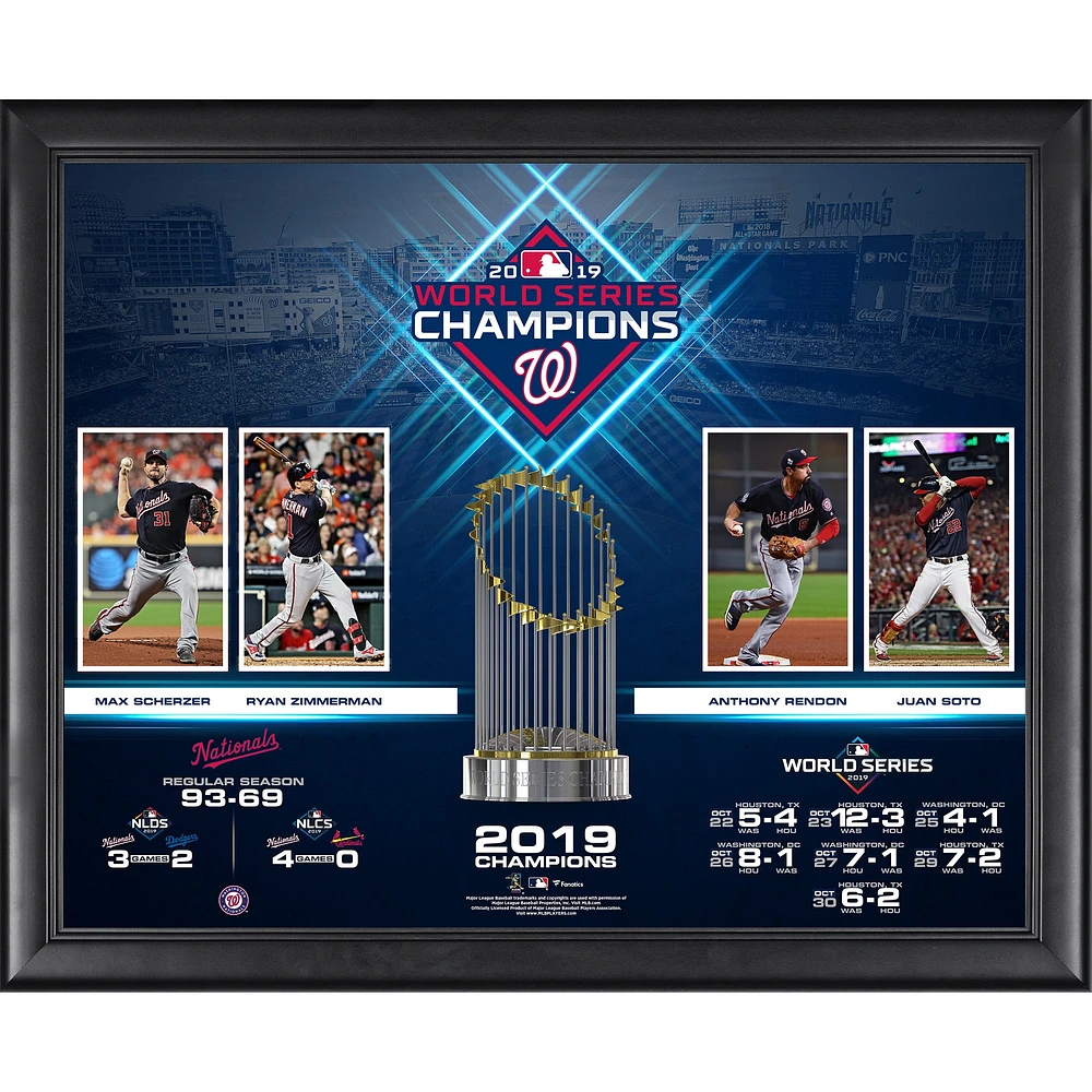 Washington Nationals encadré 16 "x 20" 2019 World Series Champions Collage