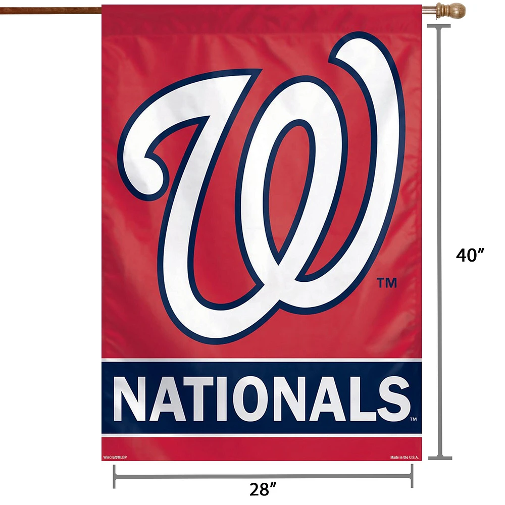 WinCraft Washington Nationals 28" x 40" Primary Logo Single-Sided Vertical Banner