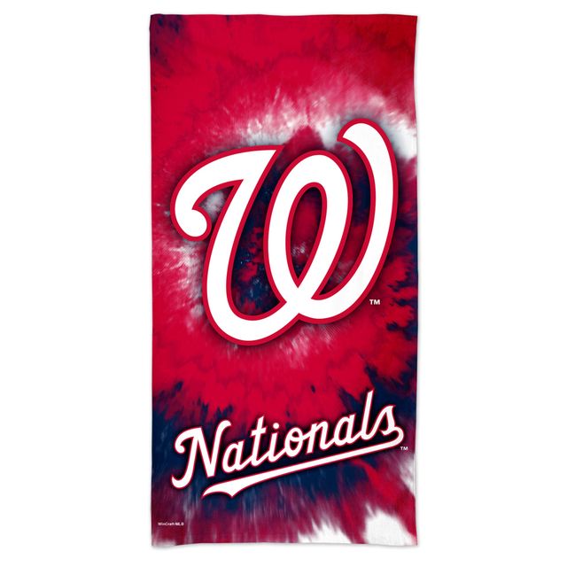 Serviette de plage WinCraft Washington Nationals 60'' x 30'' Tie-Dye Spectra