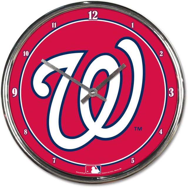 Horloge murale chromée WinCraft Washington Nationals