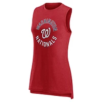 Women's Fanatics  Heather Red Washington Nationals What Goes Around Tank Top