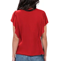Women's G-III 4Her by Carl Banks Red Washington Nationals Crowd Wave T-Shirt