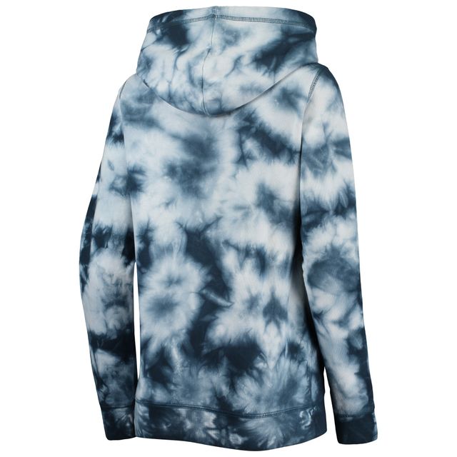 NWE WANATS BLEU MARINE TIE DYE CAPUCHE À AVEC ZIP SWTLADZIP POUR FEMMES