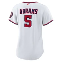 Women's Nike CJ Abrams White Washington Nationals Home Replica Player Jersey