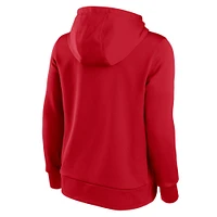 Women's Nike Red Washington Nationals Alternate Logo Performance Pullover Hoodie