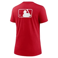 Women's Nike Red Washington Nationals Authentic Collection Early Work Tri-Blend T-Shirt