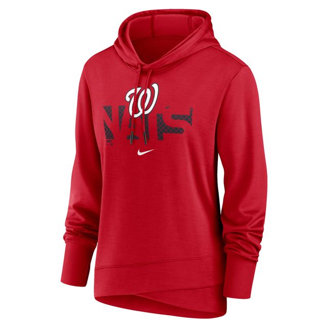 Sweat à capuche Nike Red Washington Nationals Diamond Knockout Performance pour femme