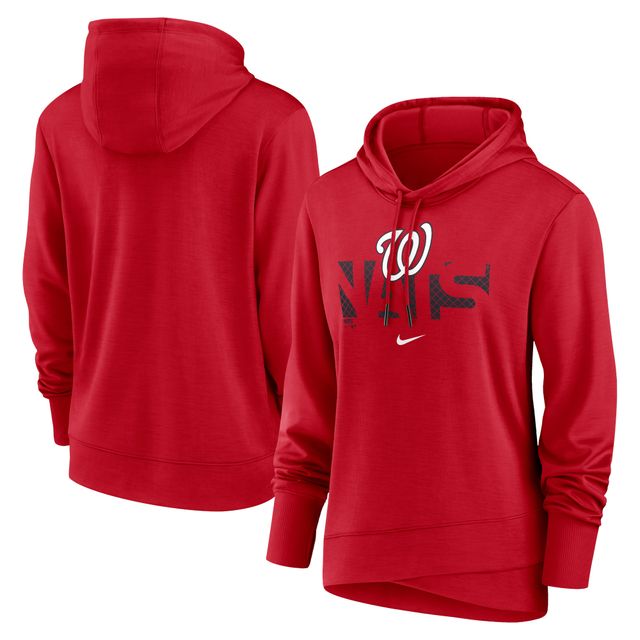 Sweat à capuche Nike Red Washington Nationals Diamond Knockout Performance pour femme