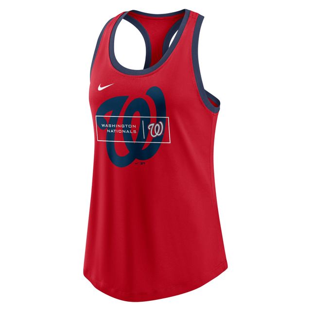 Débardeur performance à dos nageur Nike X-Ray des Washington Nationals pour femme rouge