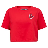 Women's Pro Standard Red Washington Nationals Classic SJ Cropped Boxy T-Shirt
