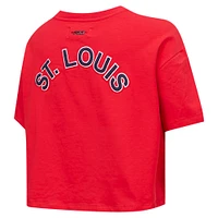 Women's Pro Standard Red Washington Nationals Classic SJ Cropped Boxy T-Shirt