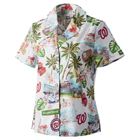 Women's Reyn Spooner White Washington Nationals Scenic Button-Up Shirt