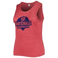 Débardeur en trois mélanges à col montant des Nationals de Washington pour femme, doux comme un raisin rouge, grande taille