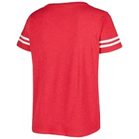 Women's Soft as a Grape Red Washington Nationals Plus V-Neck Jersey T-Shirt