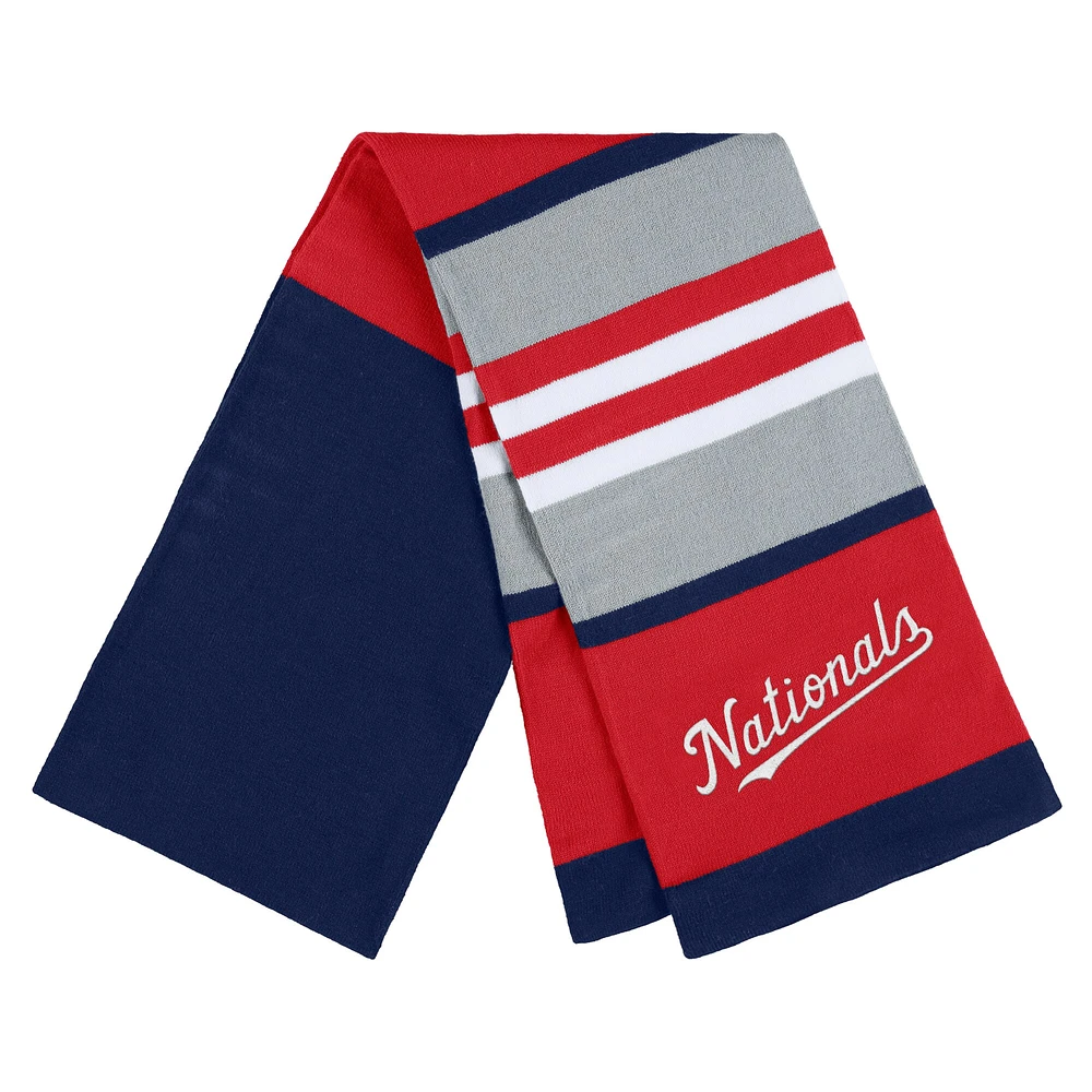 Women's WEAR by Erin Andrews Washington Nationals Stripe Glove & Scarf Set