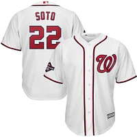 Youth Majestic Juan Soto White Washington Nationals 2019 World Series Champions Home Cool Base Patch Player Jersey
