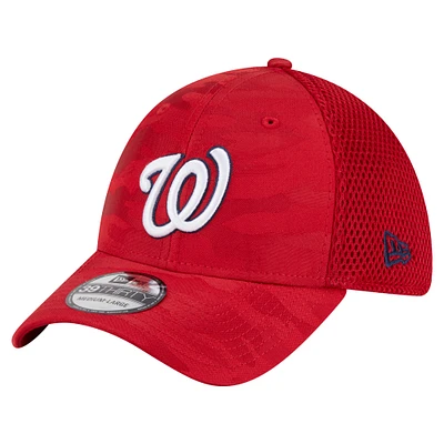 Casquette 39THIRTY Flex camouflage rouge des Nationals de Washington New Era pour jeune