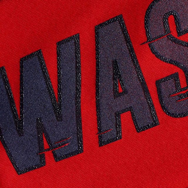 T-shirt rouge à manches longues avec logo platine des Nationals de Washington pour jeunes