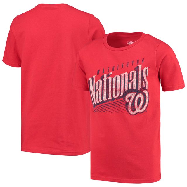 T-shirt rouge pour jeunes des Nationals de Washington avec séquence victoires