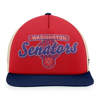 Men's Fanatics Red/Navy Washington Senators Cooperstown Collection Talley Foam Trucker Snapback Hat