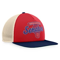 Men's Fanatics Red/Navy Washington Senators Cooperstown Collection Talley Foam Trucker Snapback Hat