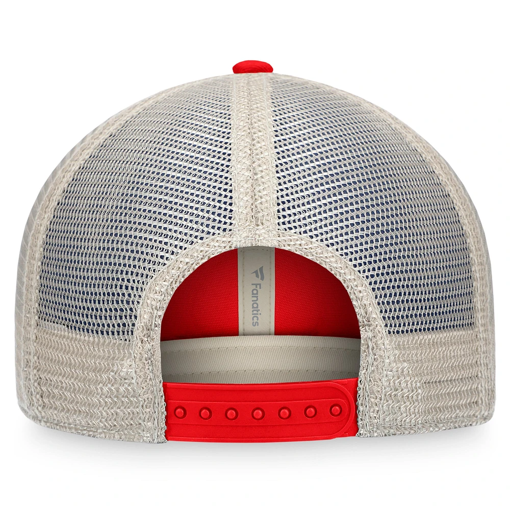 Casquette réglable de camionneur avec patch de la collection Cooperstown des Sénateurs de Washington Fanatics rouges pour hommes