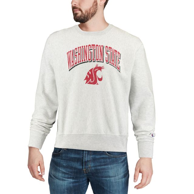 Chandail à enfiler armure inversée Champion Washington State Cougars gris pour homme