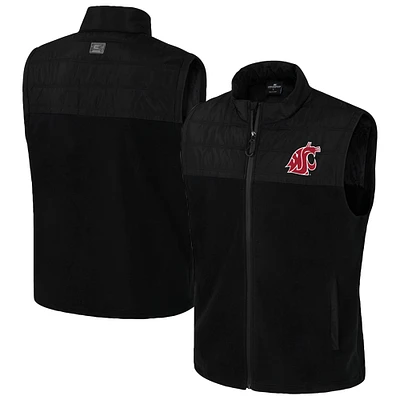 Gilet zippé noir pour homme Colosseum Washington State Cougars Block The Sun