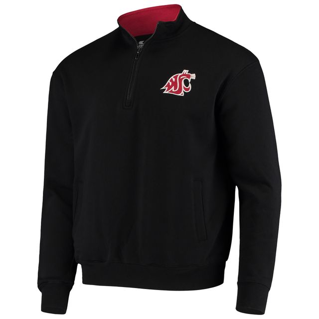 Colosseum Black pour homme Washington State Cougars Tortugas Logo Quarter-Zip Jacket