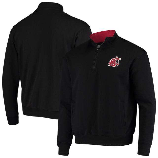 Colosseum Black pour homme Washington State Cougars Tortugas Logo Quarter-Zip Jacket