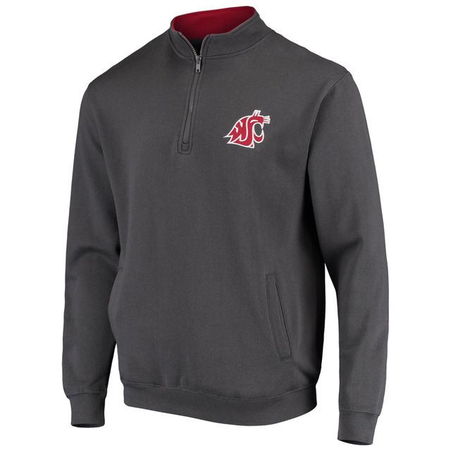 Colosseum Charcoal Washington State Cougars Tortugas Logo Quarter-Zip Jacket pour homme