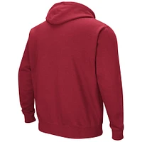 Men's Colosseum Crimson Washington State Cougars Sunrise Pullover Hoodie