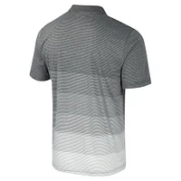 Men's Colosseum Gray Washington State Cougars Striped Mesh Polo