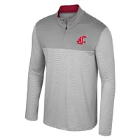 Men's Colosseum Gray Washington State Cougars Tuck Quarter-Zip Top