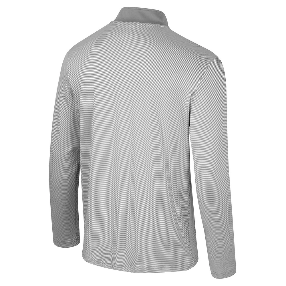 Men's Colosseum Gray Washington State Cougars Tuck Quarter-Zip Top