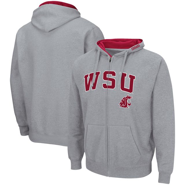 Sweat à capuche Colosseum gris chiné Washington State Cougars Arch & Logo 3.0 pour homme