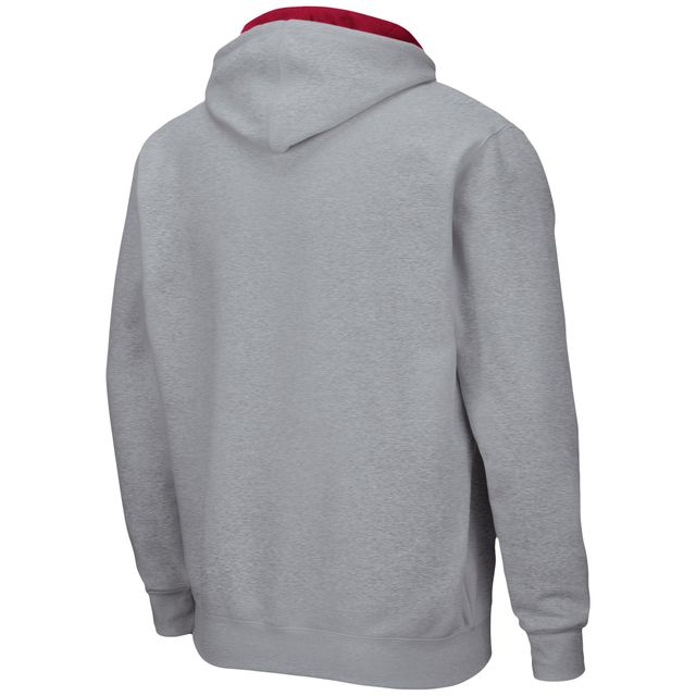 Sweat à capuche Colosseum gris chiné Washington State Cougars Arch & Logo 3.0 pour homme