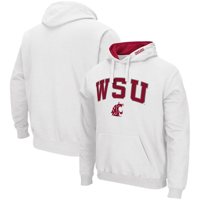 Colosseum White Washington State Cougars Arch & Logo 3.0 Pull à capuche pour homme