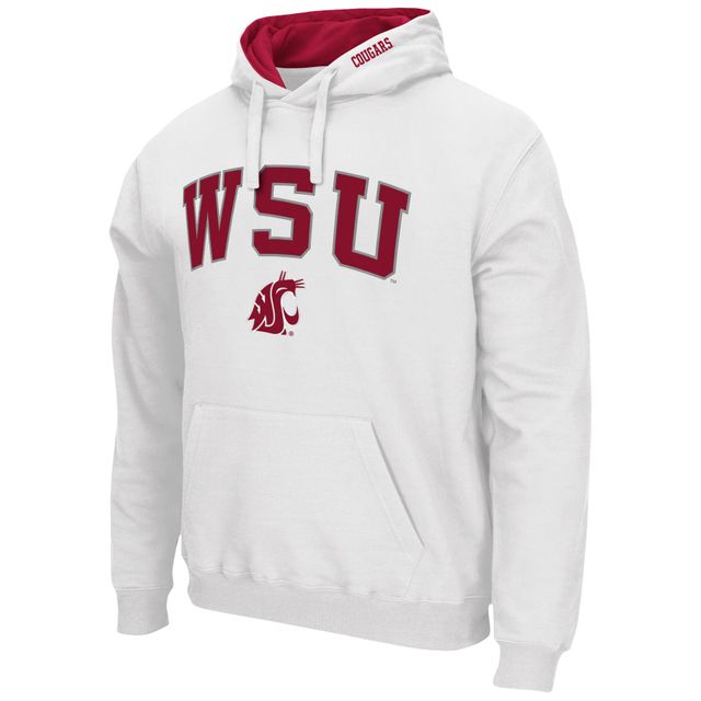 Colosseum White Washington State Cougars Arch & Logo 3.0 Pull à capuche pour homme