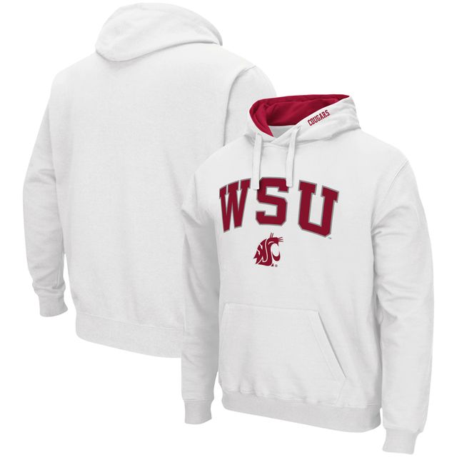 Colosseum White Washington State Cougars Arch & Logo 3.0 Pull à capuche pour homme